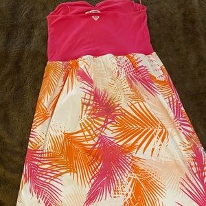 dress! Sundress! Tube top dress! Pink colorful